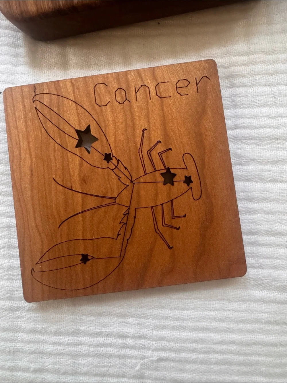 Leo Constellation Wooden Desk Organizer